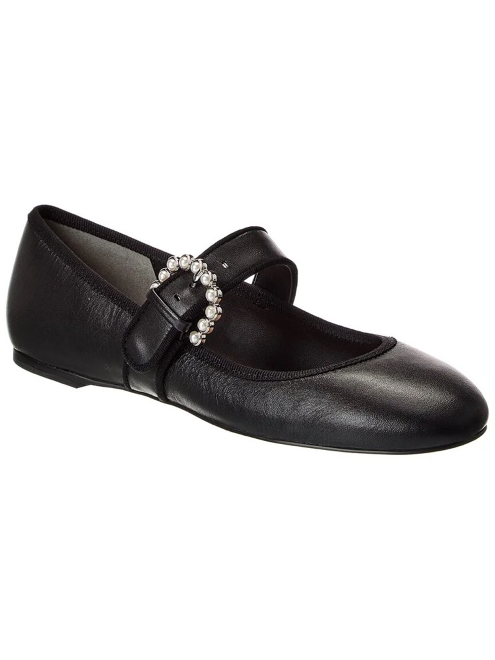 NEW STUART WEITZMAN PIPER MARY JANE FLATS IN BLACK 9